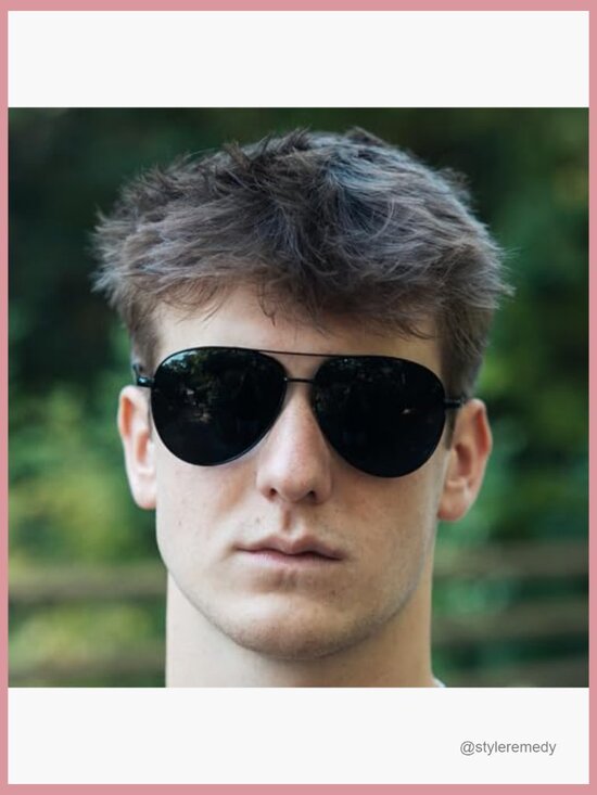 Metal Frame Aviator Sunglasses, Oversized UV400 Lenses, Shatterproof main image 4